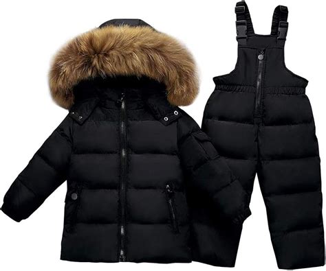 Kids Snowsuit Set 2-Piece Winter Puffer Jacket and Snow Pants ...