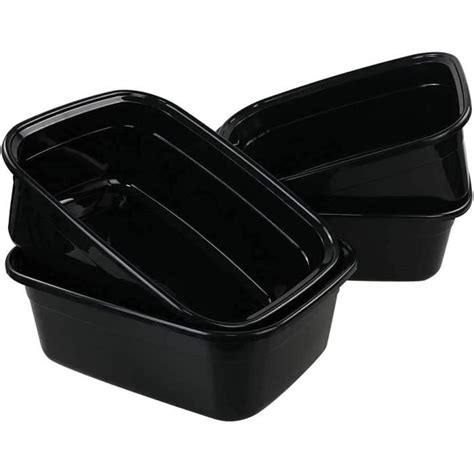 Bassine Rectangulaire Grande Bassine En Plastique Noir Pack