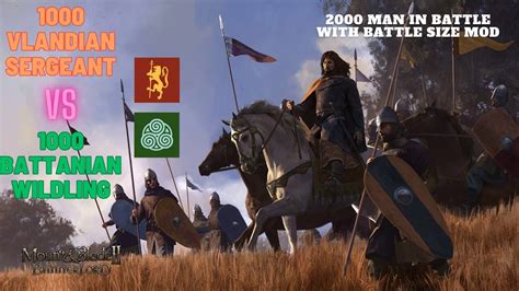 1000 Vlandian Sergeant Vs 1000 Battanian Wildling Bannerlord Massive