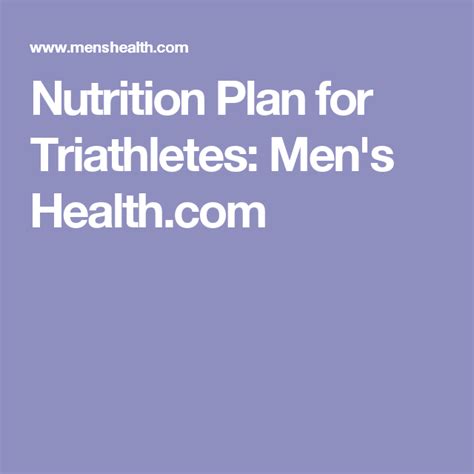 Your Complete Triathlon Nutrition Plan