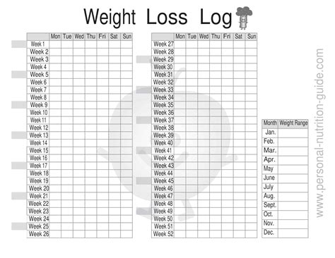 Free Printable Weight Loss Chart Templates Pdf Word Excel Weekly