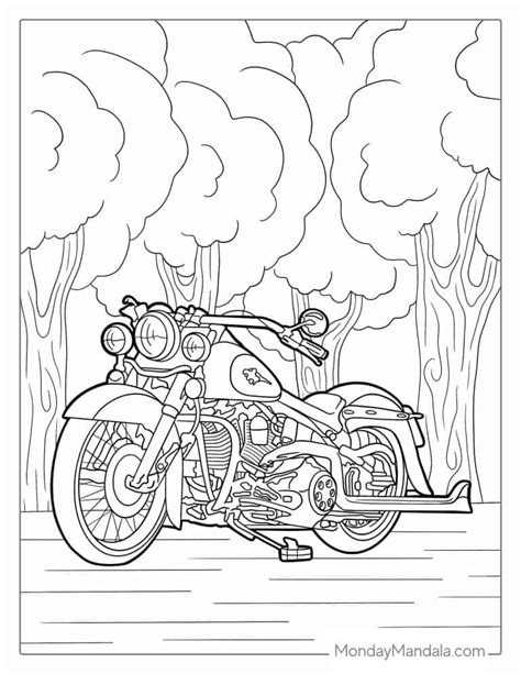 24 Motorcycle Coloring Pages Free Pdf Printables