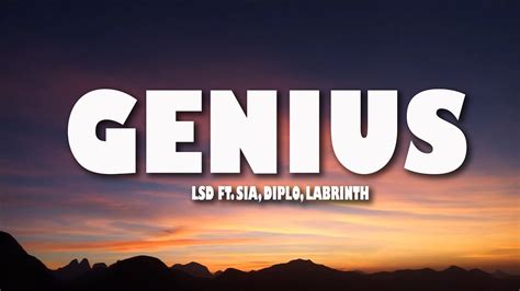 LSD Genius Lyrics Ft Sia Diplo Labrinth YouTube