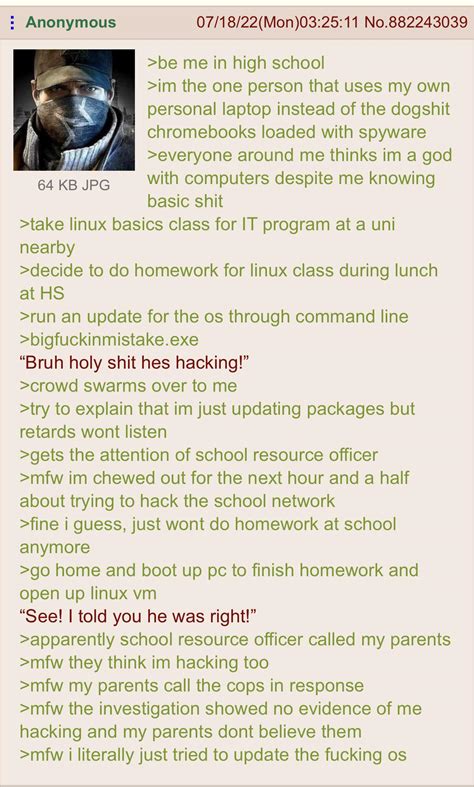 Anon Tries To Update His Os R Greentext Greentext Stories Know