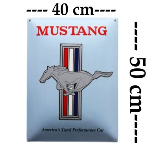 Plaque Maill E Ford Mustang Logo Garage Atelier Les Plaques