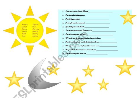 Solar System Riddles - ESL worksheet by milenagf