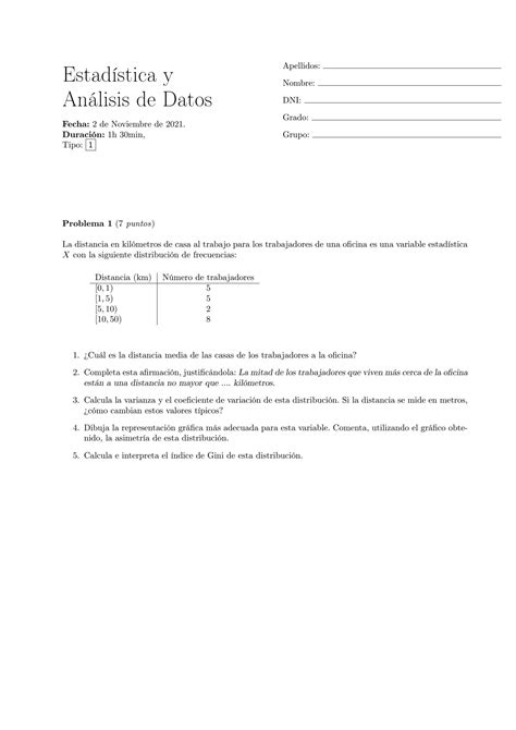 Solution Estadistica Anlisisdedatos Ejercicios Studypool