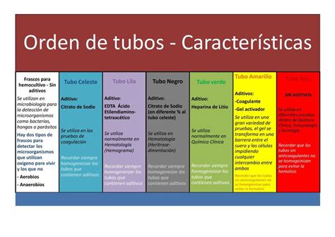 Orden De Tubos Y Caracter Sticas Mayra Gonzalez Udocz