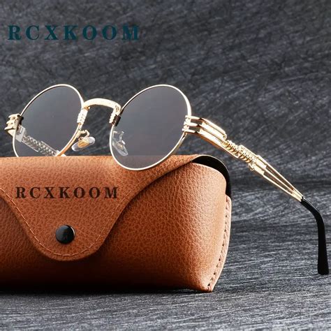 Men S Sunglasses Vintage Metal Steam Punk Sunglasses Round Frame Sunglasses Men S Luxury Metal