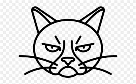 Drawn Grumpy Cat Angry - Grumpy Cat Easy Drawing Clipart (#846131) - PinClipart