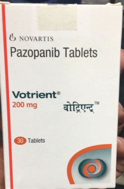 Pazopanib Votrient 200 Mg Capsules Prescription At Rs 7250 Bottle In