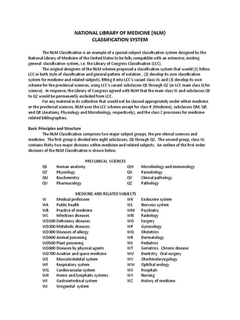 National Library of Medicine Cataloging System | PDF | Gastrointestinal ...