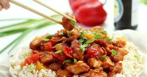 Курица в кисло-сладком соусе с Ананасами по-китайски | Пикабу