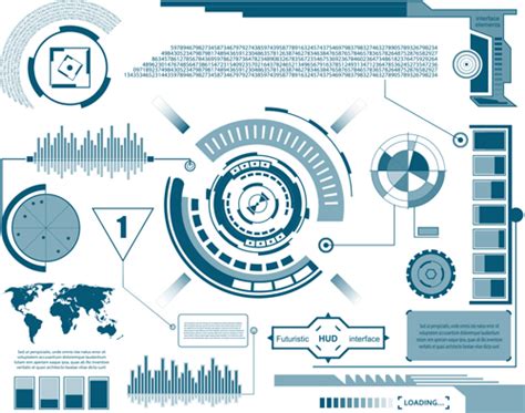 Futuristic Hud Interface Template Vector 04 Free Download