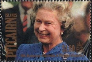 Stamp Queen Elizabeth II Pitcairn Islands 40th Anniversary Of Queen