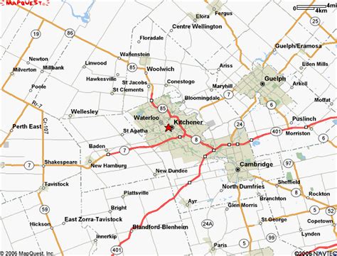 kitchener map  kitchener satellite images