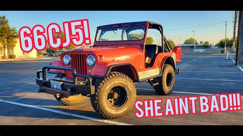 1966 Jeep Cj5 Walkaround And Rev Buick 225 Dauntless V6 Youtube