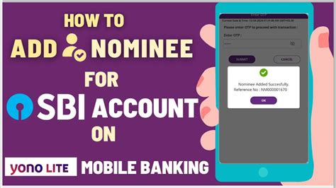 How To Add Nominee For Sbi Account Online On Yono Lite Mobile Banking