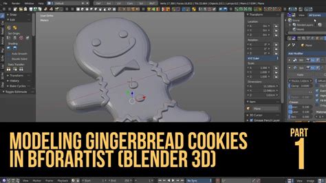 ปั้น Gingerbread Cookies ใน Bforartists Blender 3d Youtube