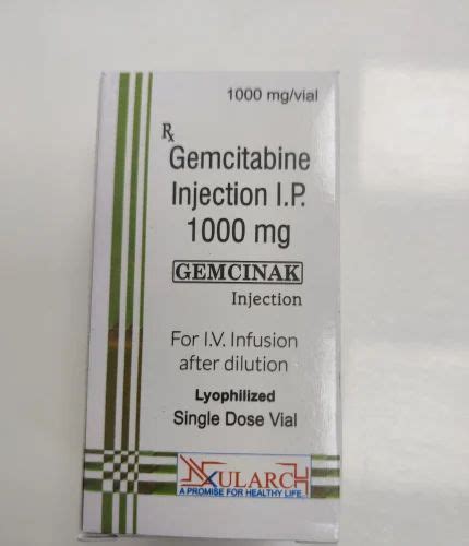 Gemcitabine Injection Ip 1000 Mg Nakularch At Rs 895 Vial In Panchkula