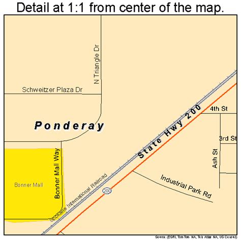 Ponderay Idaho Street Map 1664450