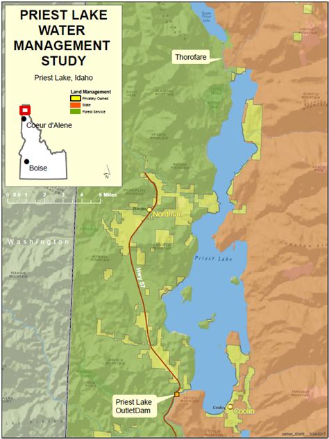 Priest Lake Water Management Project Map and Images | Idaho Department ...