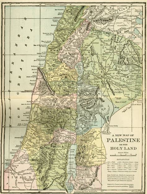 Map of Palestine - Holy Land Life Of Christ, Holy Land, Palestine ...