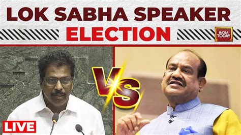 Lok Sabha Speaker Election Live Om Birla K Sureshs Mega Faceoff In