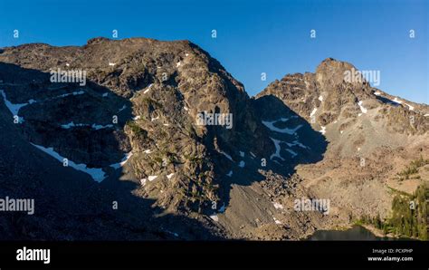 Rocky Mountains In Central Idaho In Summer With A Lake Stock Photo Alamy