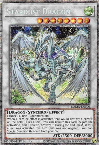 Dragão da Poeira Estelar Yu Gi Oh MYP Cards