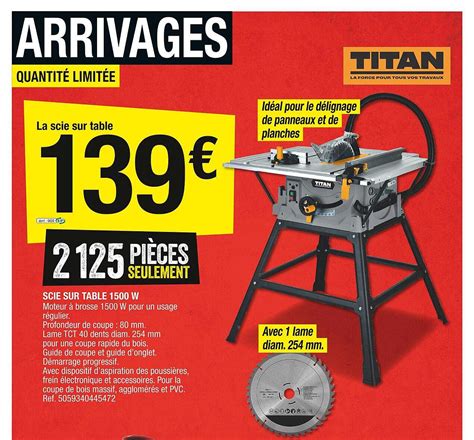 Promo Scie Sur Table 1500W chez Brico Dépôt iCatalogue fr