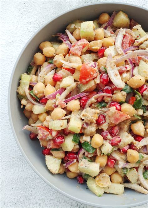 Chickpea Salad with Tahini Dressing - Relish The Greens