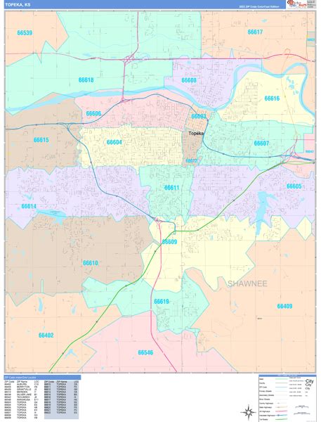 Topeka Zip Code Map - Leone Genovera