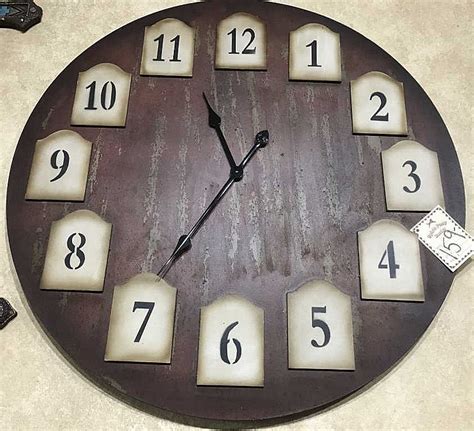 Lot - Large Rustic Wall Clock