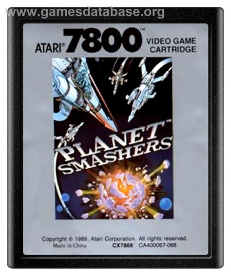 Planet Smashers Atari Artwork Cartridge