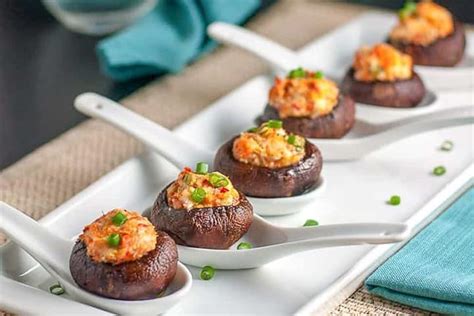 Smoked Salmon Goat Cheese Stuffed Mushrooms Flavour And Savour