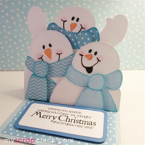 Snowmen Easel Card Tutorial My Scrap Chick