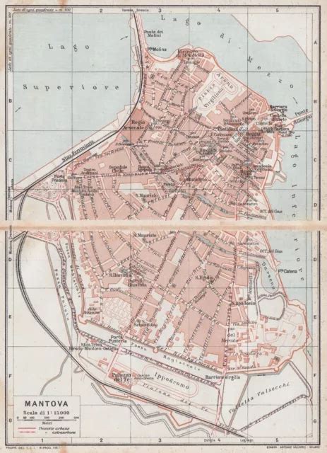 C Pianta Della Citt Di Mantova Carta Geografica D Epoca