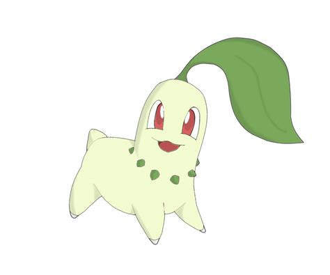 Pokemon- Chikorita coloured by breeze-drop on DeviantArt