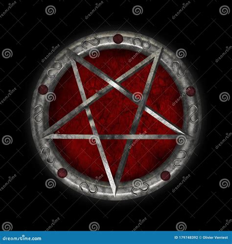 Pentacle Symbol Star Magic Pentagram Mystic Religion Occult Stock