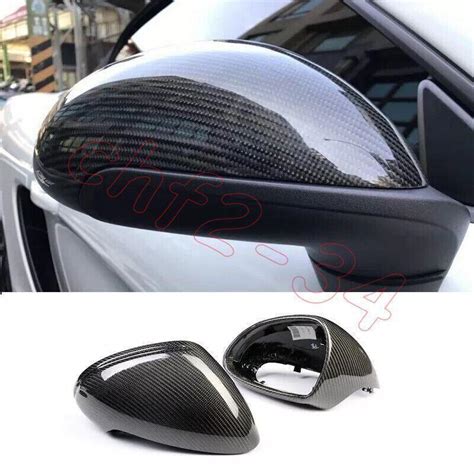 Dry Carbon Fiber Realview Mirror Cover Caps For Porsche Cayman