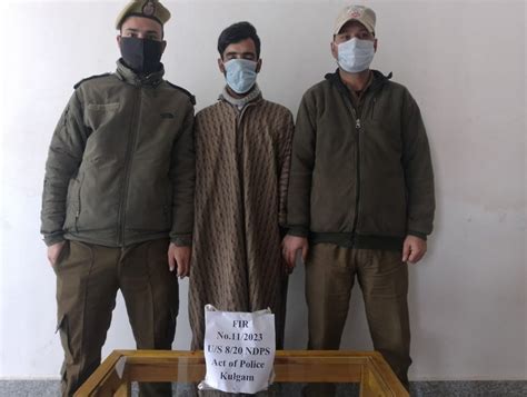 Notorious Drug Peddler Arrested In Jandks Kulgam Contraband Substance