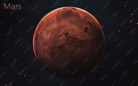 Premium Photo | Mars. realistic planets of solar system. elements of ...