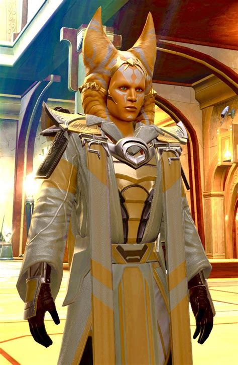 My main Jedi Consular, this time with the lights on : r/SwtorFashion