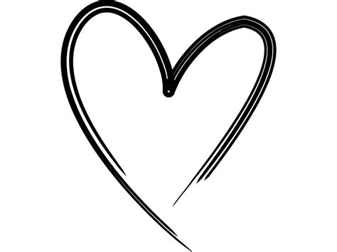 Hand Drawn Heart Outline PNG