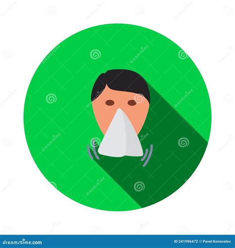 Sneezing Nose Icon Stock Vector Illustration Of Design 241996472