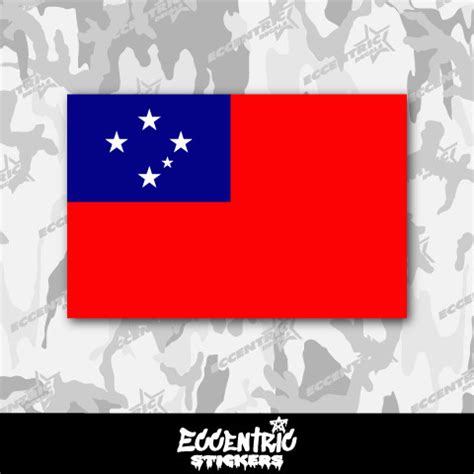 Western Samoa Flag Vinyl Sticker - Eccentric Stickers