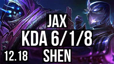 JAX Vs SHEN TOP Rank 5 Jax 6 1 8 EUW Challenger 12 18 YouTube