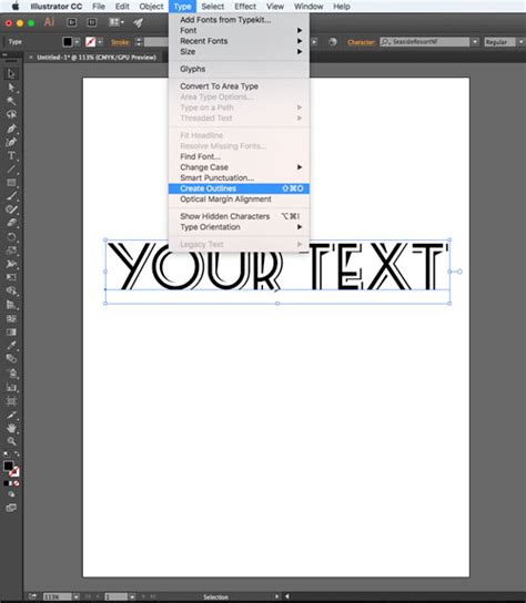 Illustrator - Convert Font to Vector - Lyfe Pix