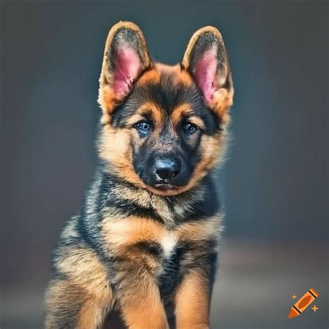 German shepherd puppy on Craiyon